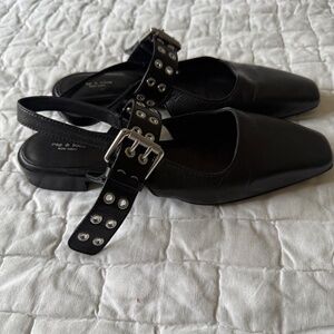 6.5 W Rag & Bone Astra Mary Jane Slingback Flats